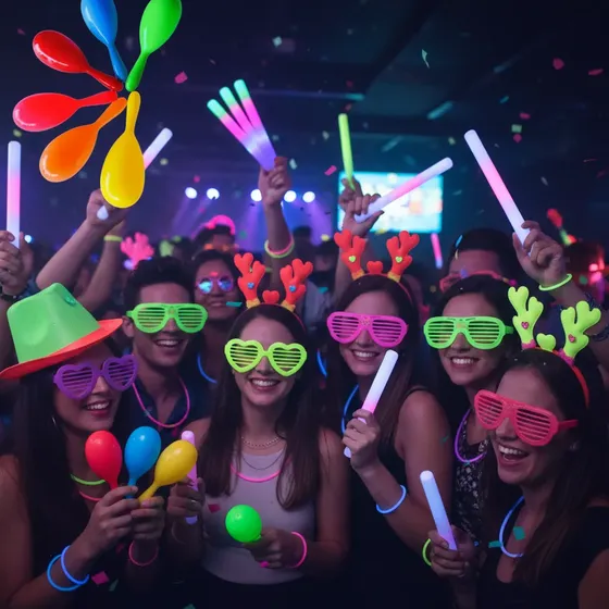 Cotillón Luminoso Fluo 100 Personas Fiesta