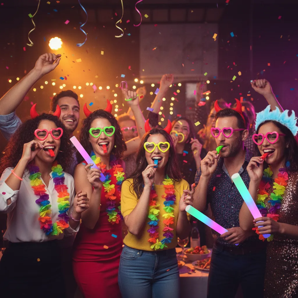 Cotillón Combo Para Fiestas 100 Personas Con Tocado