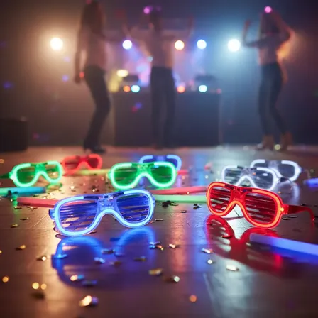 Lentes Led x20 Cotillón Fiesta Luminoso