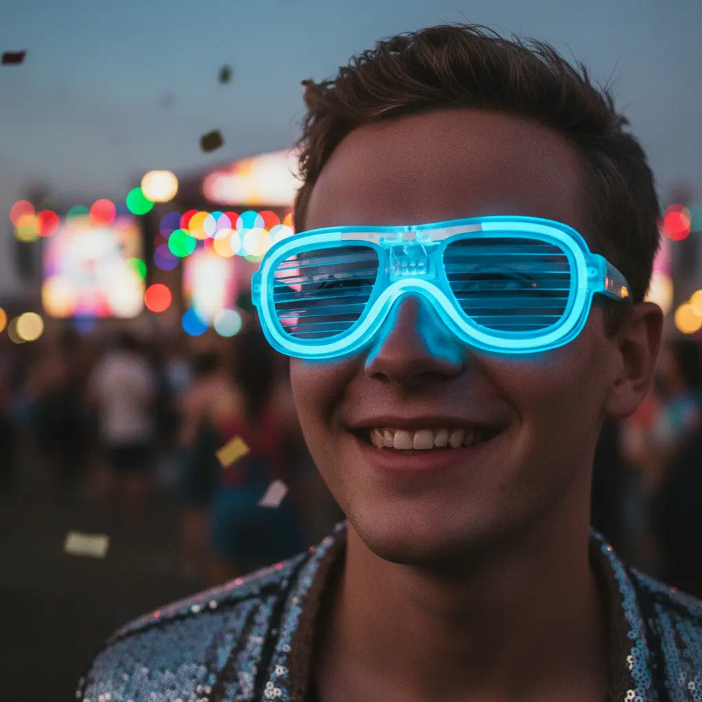 Lentes Led x20 Cotillón Fiesta Luminoso