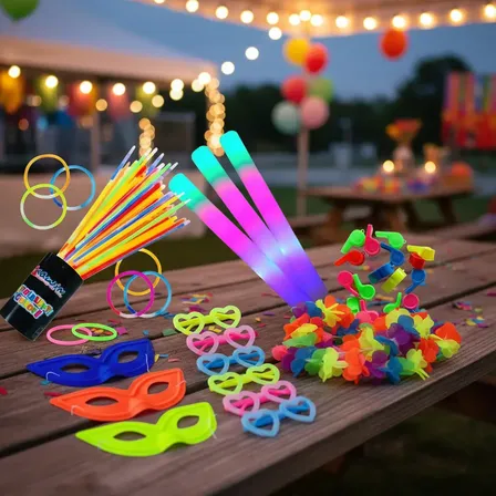Pack Cotillón Flúo Luminoso 100 Personas