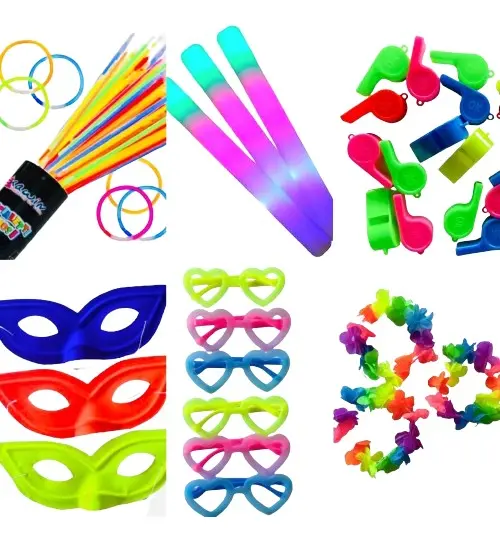 Pack Cotillón Flúo Luminoso 100 Personas