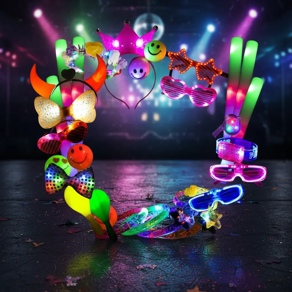 Combo Cotillón Luminoso N1 Para Fiesta 100 Personas