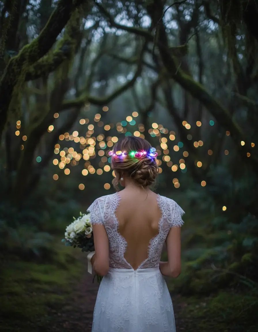 Cotillón Coronas De Flores Con Luces Led x18