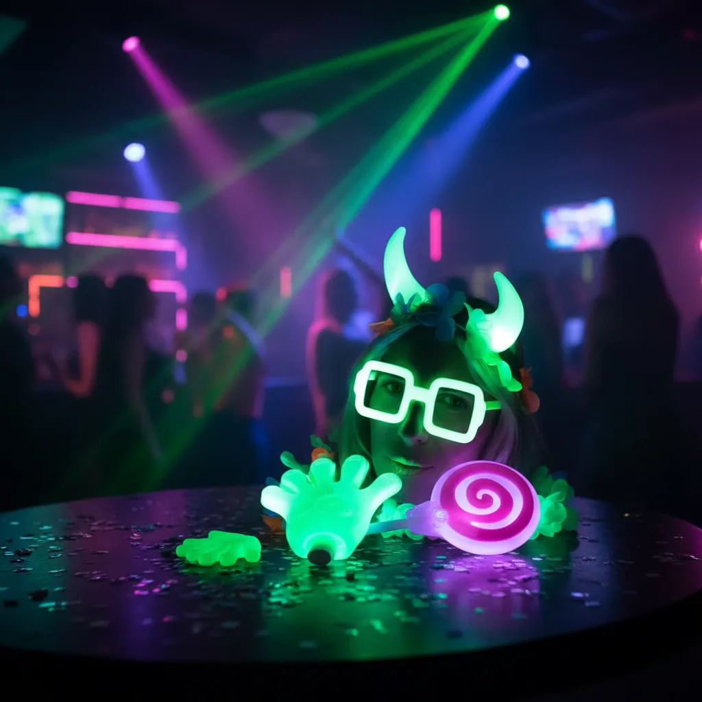 Cotillón Fluo-luminoso Para 50 Personas