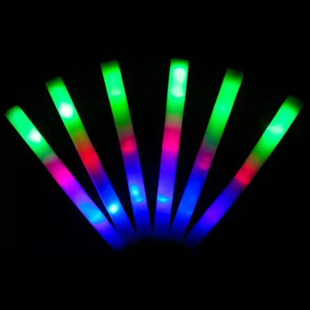 Tubos Cotillón De Espuma Con Luces Led x12