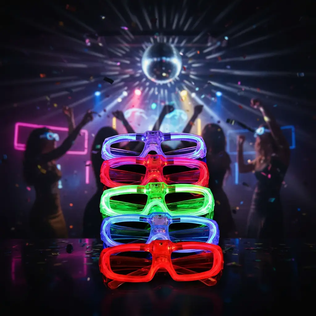 Cotillón Lentes Led x12 Futuristas Surtidos