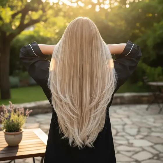 Capa De Pelo Natural 100% Rubia 60cm Cabello Ruso