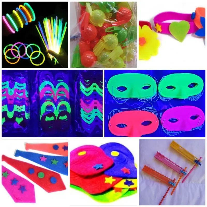 Cotillón Flúo-luminoso Pack Para 50 Personas