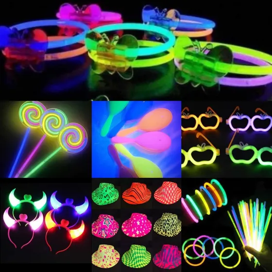 Set Cotillón N2 Luminoso Led 100 Personas Fiesta