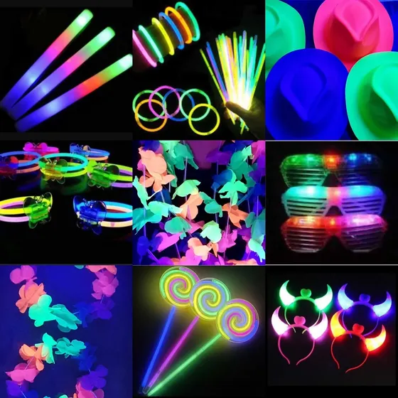 Cotillón Luminoso Fluo Para 50 Personas
