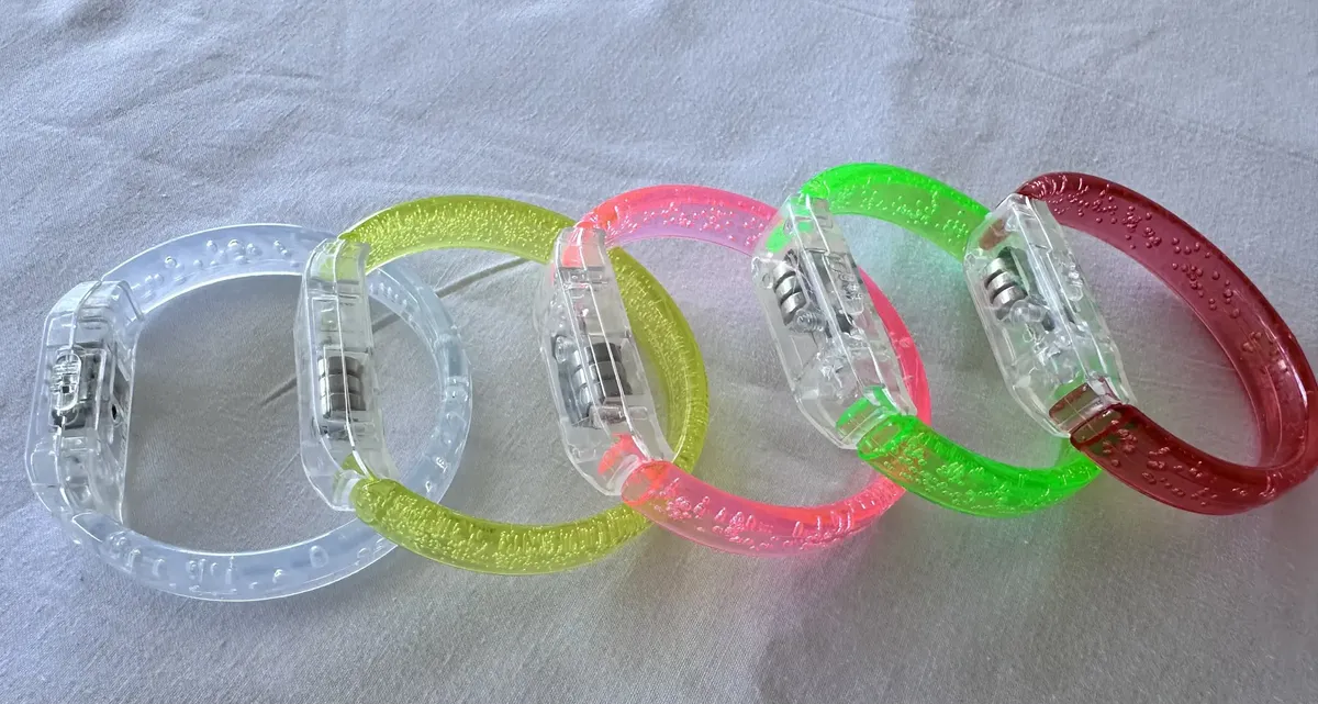 Pulseras De Acrílico Led Luminosas
