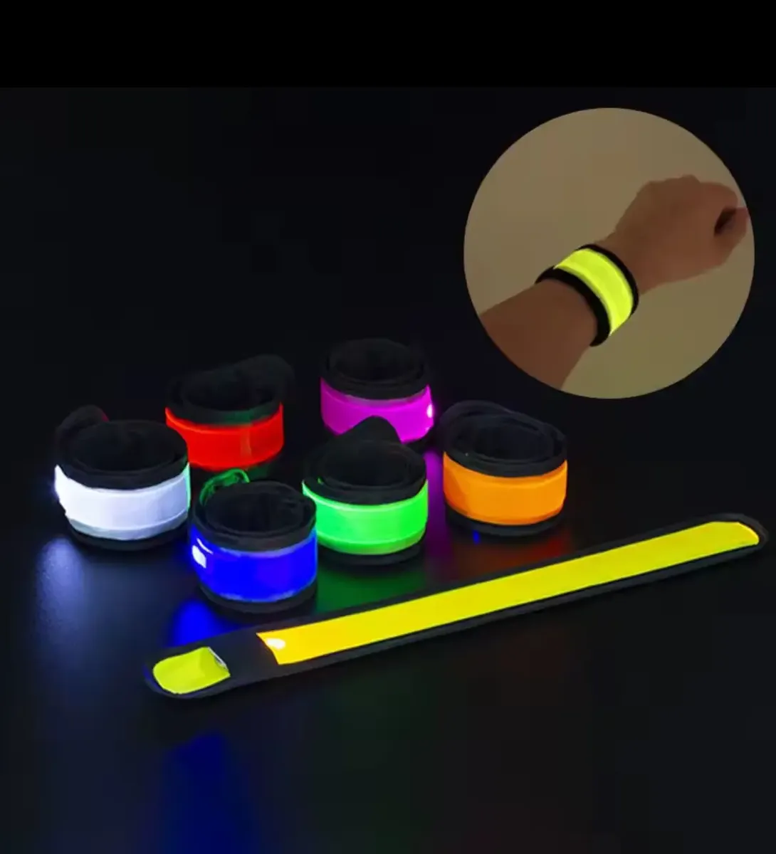 Cotillón Pulseras Led Clap x6 Luminosas