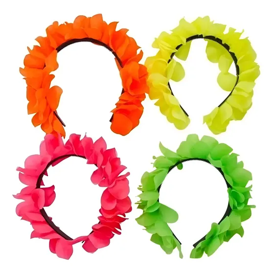 Cotillón Vinchas Hawaianas Fluo x6