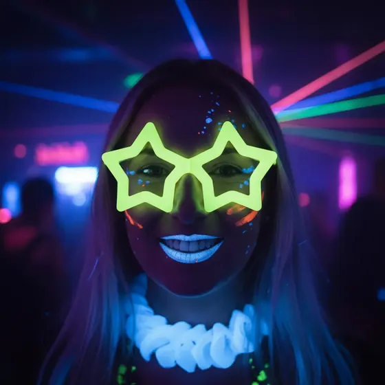 Lentes Con Formas Fluo x12 Unidades