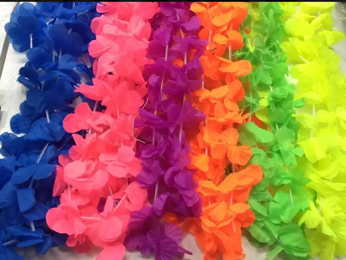 Collares Hawaianos Fluo x12 Unidades