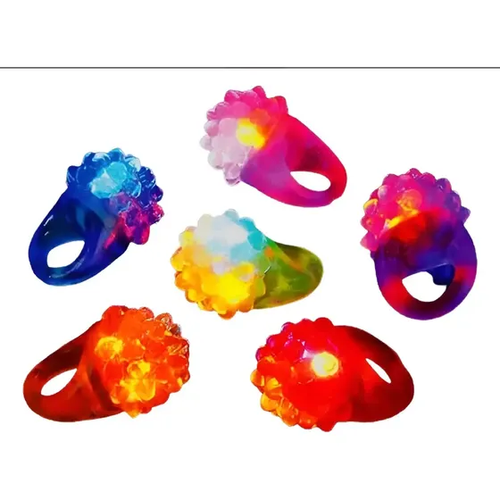 25 Anillos Cotillón Con Luz Led