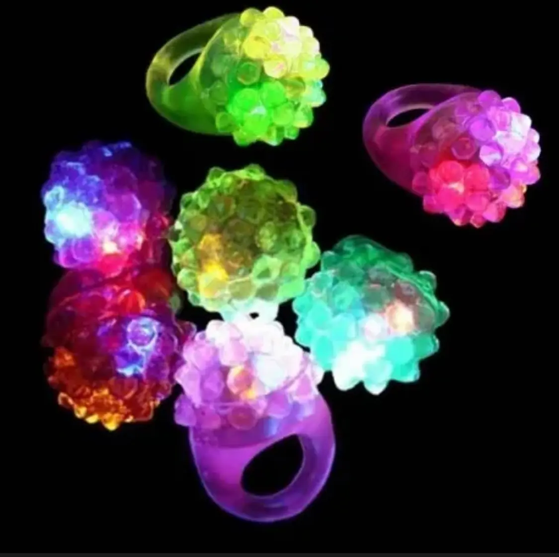 25 Anillos Cotillón Con Luz Led