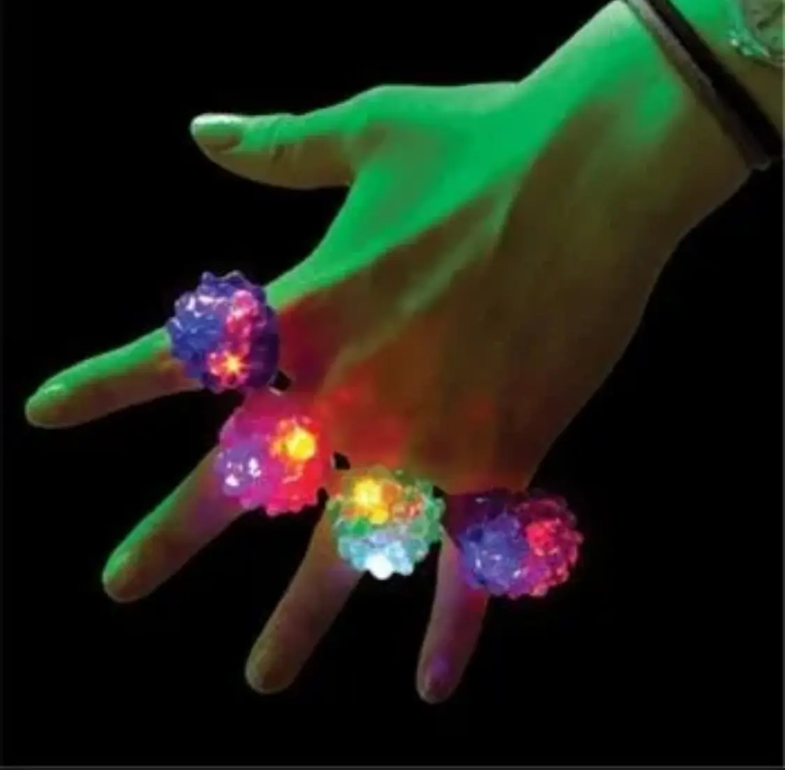 25 Anillos Cotillón Con Luz Led